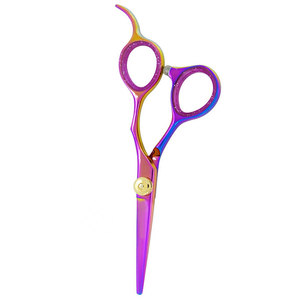 Professional <b>Barber</b> Hair Cutting Scissors Sharp <b>Blade</b> Tip Multi Color Gold Screw Stainless Steel Salon Use - Product Image 2