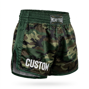 กางเกงมวยไทยสั่งทำขายส่ง OEM ODM แบรนด์ส่วนตัว กางเกงคิกบ็อกซิ่ง MMA กางเกงต่อสู้ ผู้ผลิต รับพิมพ์ลายแบบ Sublimation - Product Image 2