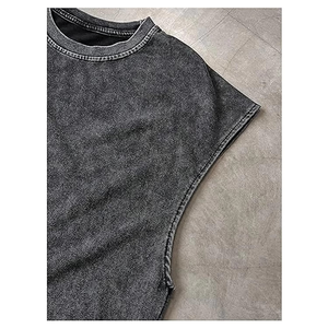 Nueva Camiseta de Moda para Hombre, Estilo Lavado Ácido, Cómoda, con Estampado, Unisex, 100% Algodón, Duradera, Sin Mangas - Product Image 5