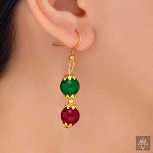 PRAO Premium Quality <b>Antique</b> Ethnic <b>Gold</b> Jewelry Set Includes Necklace and Earrings - Product Image 3