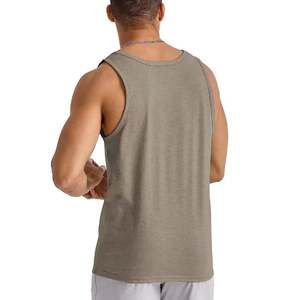 Camiseta sin mangas para hombre, chaleco de fitness, ropa de gimnasio, algodón transpirable, venta al por mayor, ropa masculina, camiseta de entrenamiento sin mangas, camiseta muscular para gimnasio y fitness - Product Image 2