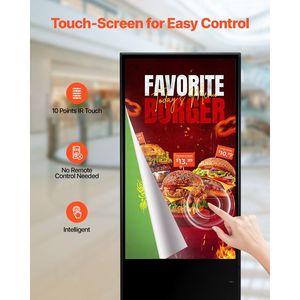 Schermo LCD da 55 pollici 4K UHD Touchscreen Digital Signage Display da pavimento in piedi chiosco - Product Image 5