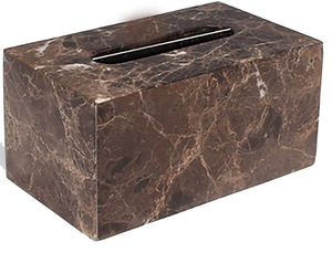 Black <b>Marble</b> Tissue Box with Gray Veins Modern Free Standing Square Shape 100% Eco-Friendly JANNAT EXPORT - Product Image 4