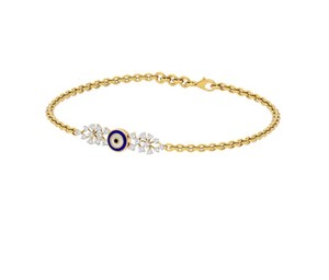 IGI Certified Lab Grown Round Brilliant Cut Diamond Charm Bracelet in 9K Yellow / White / Rose Gold - Product Image 3