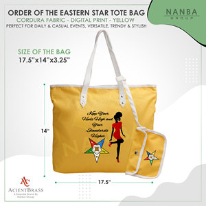 ตราดาวสีเหลืองของออร์เดอร์ออฟเดอะอีสเทิร์นสตาร์ (OES) (รักษาส้นรองเท้าให้สูงและมาตรฐานของคุณให้ยิ่งสูงขึ้น) กระเป๋าโท้ท OES - Product Image 6