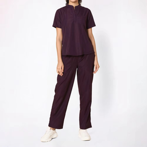 New Arrival Customize Breathable High Quality Medical <b>Scrubs</b> Nursing Jogger Nurse Hospital <b>Uniform</b> Woman Top <b>Scrub</b> Suit Sets - Product Image 1