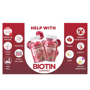 Daily Health Boost Gummies Delicious Biotin & Vitamin B7 Support Hair Skin Nail Growth Energy Formula para adultos - Product Image 3