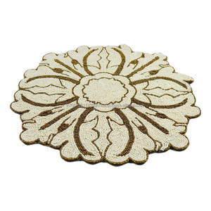 Sous-verres arrondis design perles fraîches tampons design pour décors de maison vaisselle Table à manger fête et mariage tampons design - Product Image 3