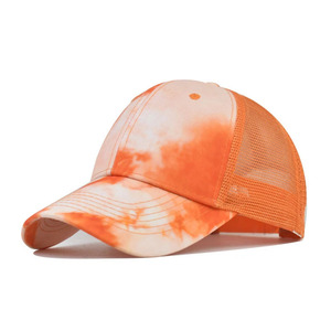 Casquette Trucker Unisexe Tie-Dye Pastel Respirante en Maille, Casquette de Baseball Ajustable à 6 Panneaux, Casquette d'Été pour Papa - Product Image 3