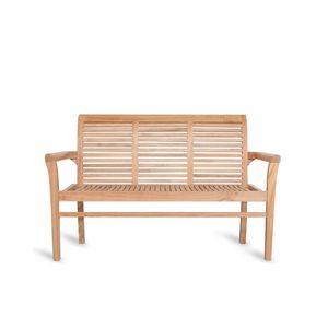 Banc de jardin en teck moderne et durable, style fauteuil à lattes pour patio, jardin et parc - Product Image 1