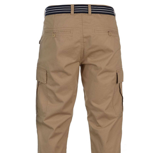 Pantalones Cargo Color Caqui para Hombre, Corte Recto, Cintura Media, Múltiples Bolsillos, Estilo Casual, Tela de Lona, Ligeros, Transpirables, Estilo Veraniego - Product Image 3