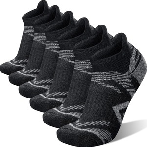 Men's <b>Black</b> Ankle <b>Socks</b> Knitted Breathable Lightweight Summer Sports <b>Socks</b> Thin Fit Solid Pattern Cotton Polyester Spandex - Product Image 1