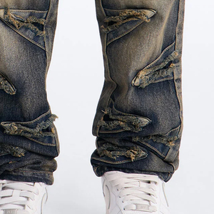 กางเกงยีนส์เดนิมวินเทจ ดีไซน์ทันสมัย สวมใส่สบาย ทรงหลวม ชุดลำลองสมาร์ทแคชชวลสำหรับเด็กผู้ชาย คอลเลคชั่นขายส่ง - Product Image 5