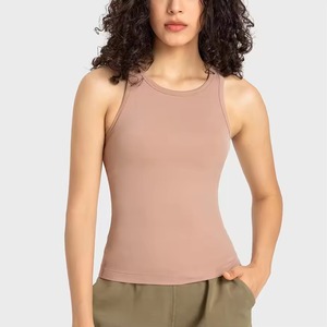 Custom Wholesale High Impact V <b>Neck</b> Sports Bra with V Shape Back Removable <b>Pads</b> & Full Lining Workout & Running Crop Tank Top - Product Image 1