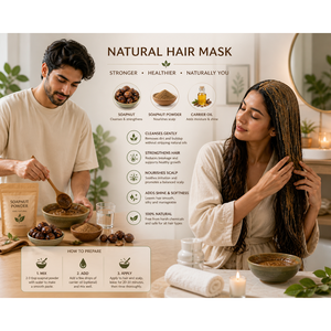 Simple and Gentle Natural Routine Cleansing with Soapnut Reetha Aritha Sapindus Mukorossi Soapberry Whole Powder - Product Image 3