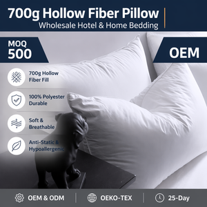 White Solid Rectangle <b>Neck</b> <b>Pillow</b> 100% Cotton Hypoallergenic Eco-Friendly Breathable OEM ODM Certified 500pcs MOQ Modern - Product Image 3