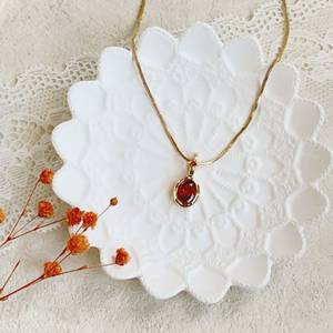 Pendentif grenat vintage pour femme, argent sterling 925 plaqué or 14 carats, bijou délicat pierre de naissance de janvier, cadeau - Product Image 6