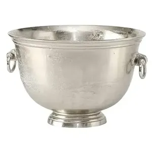 Bol à champagne chromé pour bars, pubs, mariages, fêtes, utilisation sur table, refroidisseur de bouteilles, bol à champagne en métal pour la glace - Product Image 3