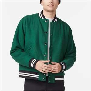 Blousons universitaires pour hommes grande taille en gros, personnalisables avec logo brodé, patchwork uni, style Letterman brodé - Product Image 4