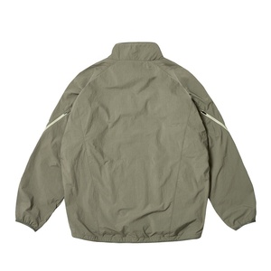 Fabricante de Trajes Deportivos OEM, Logotipo Personalizado, Conjunto de Dos Piezas Gris para Hombre, Chaqueta Cortavientos con Ribete Amarillo, Traje Deportivo de Marca Privada - Product Image 6