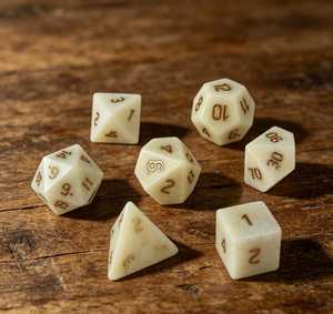 . Dados de Juego de Hueso Natural con Acabado Liso para Juegos Tradicionales, Sets de Dados Coleccionables y Suministro al por Mayor - Product Image 5