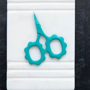 Mini Sunflower Embroidery Scissors Red Blue Aqua Green 2.5 Stainless Steel Hair <b>Thinning</b> Scissors - Product Image 2