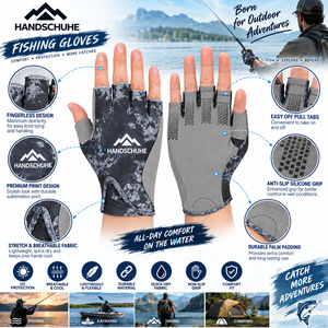 Gants de pêche pour sports de plein air, écologiques, anti-UV, antidérapants, professionnels, avec poignet réglable, bon produit, gants de pêche - Product Image 5