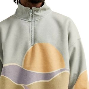 Sweat-shirt à fermeture éclair sur le côté pour homme, sur mesure, décontracté, doux au toucher, manches longues, vêtements streetwear modernes - Product Image 4