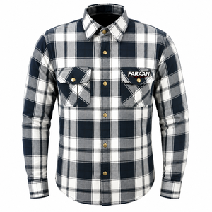 <b>Men</b>’s Charcoal Black White Plaid <b>Flannel</b> Work <b>Shirt</b> Heavy Duty Long Sleeve Checkered Utility <b>Shirt</b> Dual Chest Pockets Outdoor OE - Product Image 1