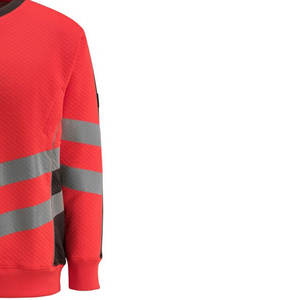 Camiseta de Alta Visibilidad de Manga Larga Reflectante, Camisa de Seguridad Laboral de Alta Visibilidad de Color Rojo, Sudaderas de Seguridad de Alta Visibilidad - Product Image 3