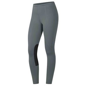 Women's Elastic Waist High Knitted Riding <b>Leggings</b> Full Length Breathable Color Blocked Knee Grip Pants <b>Equestrian</b> Wear - Product Image 4