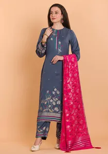 Safaa Brand Designer Viscose Woven Salwar Kameez Ladies <b>Kurta</b> Pant Set with Jacquard Dupatta Safaa kani <b>Women</b> Suits Material - Product Image 4