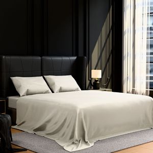 Set di Biancheria da Letto King Size in Microfibra 4 Pezzi, Spazzolato Bianco - Resistente alle Deformazioni e allo Sbiadimento, Facile da Curare - Product Image 2