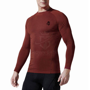 Rashguard de haute qualité pour hommes, pour la gym et le fitness, en spandex/polyester, à bas prix. - Product Image 3