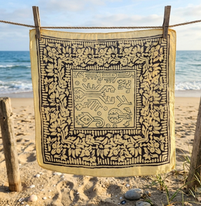 Pañuelo de algodón con estampado floral para playa, pañuelo para el pelo, pañuelo para la cabeza estilo bohemio, pañuelo indio estampado a mano, pañuelo ligero para el cuello, ideal para vacaciones de verano. - Product Image 3