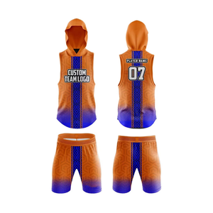 Tenue de football 7v7 Green Splash, maillot sans manches à capuche, short assorti, graphisme sublimé, kit d'équipe personnalisé - Product Image 6