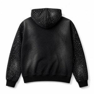 New Latest Design Made in Pakistan Rhinestone Hoodies OEM Service Wholesale <b>Men</b> Rhinestone Hoodies <b>Thermal</b> - Product Image 4