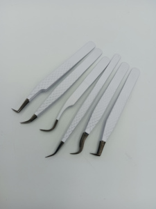 Juego de Pinzas para Pestañas de Acero Inoxidable de Precisión, Punta Suave Profesional, Antimagnéticas, Herramientas para Extensión de Pestañas, Logotipo Personalizado, Clásicas - Product Image 3