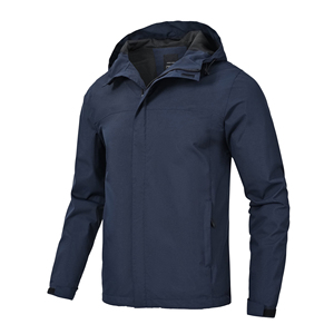 Men's Hooded Windproof Blouson Jacket with Multi-Pocket Smartphone Storage Sporty Winter Outerwear <b>Zip</b>-<b>Up</b> Closure - Product Image 1
