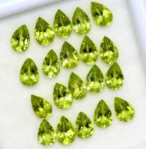 Piedras Preciosas de Peridoto Verde Natural, Corte Pera, 20 Ct, Piedras Sueltas para Joyería de ZUBEDA GEMS and JEWELRY Rajasthan - Product Image 4