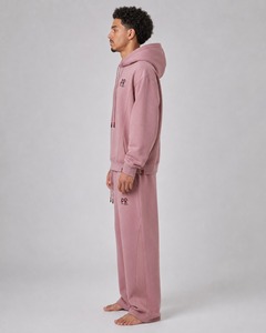 Ensemble de survêtement doublé polaire chaud avec sweat à capuche zippé et pantalon de jogging pour homme – Idéal pour l'hiver, les loisirs, le sport, la gym, l'entraînement, les activités de plein air et les voyages – Doux et confortable - Product Image 2