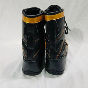 Zapatos de Boxeo Negros Dorados de Caña Alta con Cordones, de Piel Sintética Transpirable, Color Personalizado, Logotipo de Marca Personalizado, Precio Económico - Product Image 2
