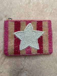 Elegant Flower Embroidery <b>Beaded</b> Coin Bag for Parties & Gifting <b>Beaded</b> Coin Clutch Mini Purse With Zip Closure Fashionable Bag - Product Image 6