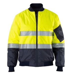 Veste de sécurité haute visibilité ANSI Classe 1, imperméable, réfléchissante, jaune/orange fluorescent, 100% polyester, avec éclairage LED personnalisé - Product Image 1