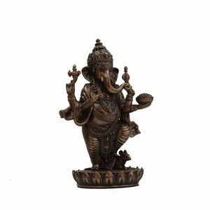 Statue de Ganesha dansant en polyrésine, sculpture de Ganesha en métal, statue de Ganesha en bronze et laiton, statue du Dieu Indien - Product Image 1
