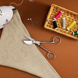 Tijeras con mango curvado doblemente plegado tipo pico de pato, aprobadas por ISO, para bordado, tela, arte y manualidades. - Product Image 5