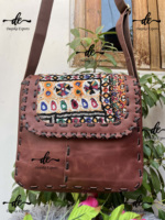 Tas Selempang Kulit Asli Buatan Tangan Banjara Tas Tangan Selempang Banyak Kegunaan Tas Bordir Bergaya Wanita