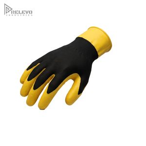 Custom Heavy Duty Latex Coated <b>Gloves</b> Non-Slip Crinkle Latex Coated Palm Seamless <b>Knit</b> Elastic Wrist Garden Work <b>Gloves</b> - Product Image 4