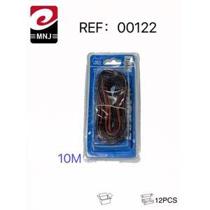 Cable de Altavoz de Plástico Rojo y Negro de 10 Metros de Alta Calidad, Nuevo para Sistemas de Audio y Bocinas de Automóvil - Product Image 1