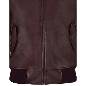 Chaqueta bomber de cuero para hombre, Estilo vintage, de piel de oveja auténtica, 2022 - Product Image 5